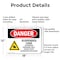 Signmission Suspended Load Authorized Personnel Only Danger Sign, Aluminum, 18in W x 12in L, 2PK OS-2PACK-DS-A-1218-L-1783 - alternate 7